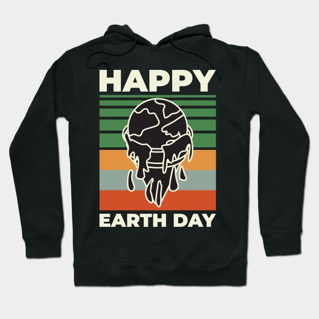 Vintage Happy Earth Day Hoodie by crissbahari